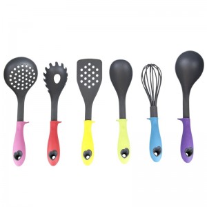 Home Basics 6 Piece Silicone Coated Kitchen Tool Utensil Set GCQS1070